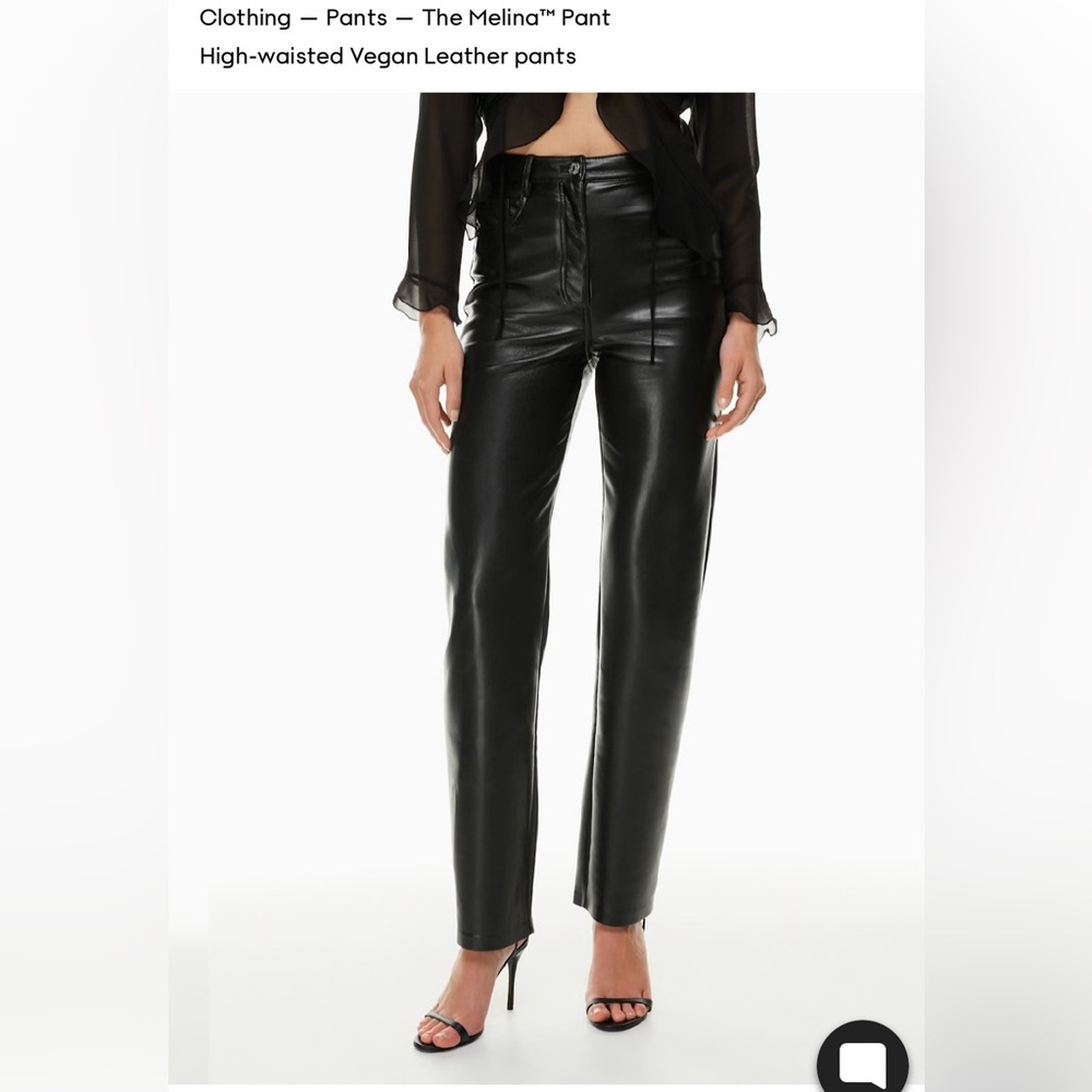 Aritzia black faux leather pants